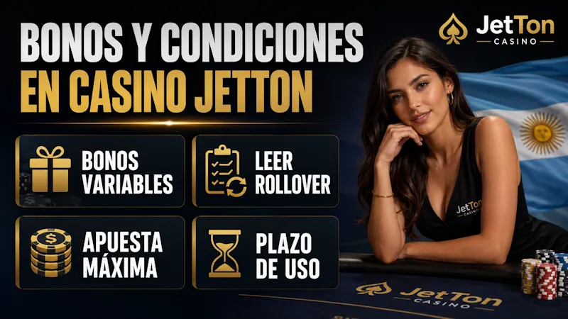 Bonos y condiciones en casino jetton